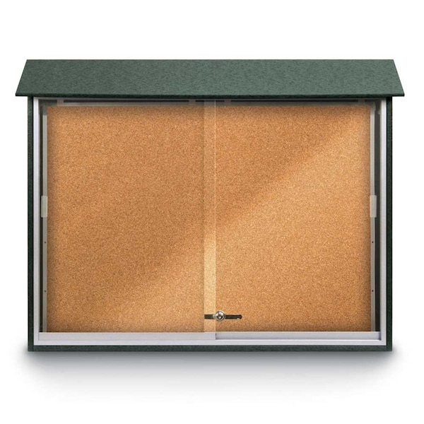 Outdoor Enclosed Combo Board, 72"x36", Bronze Frame/Black & Cloud